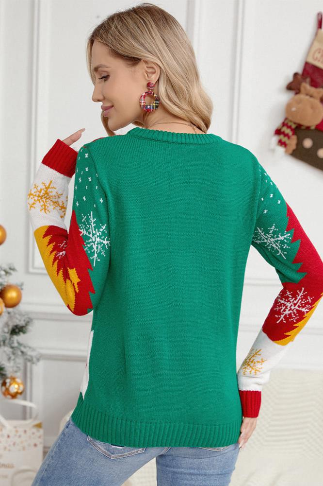 Amora™ NOEL BABA VE REYN GEYİĞİ KIZAK ÖRGÜ KAZAK