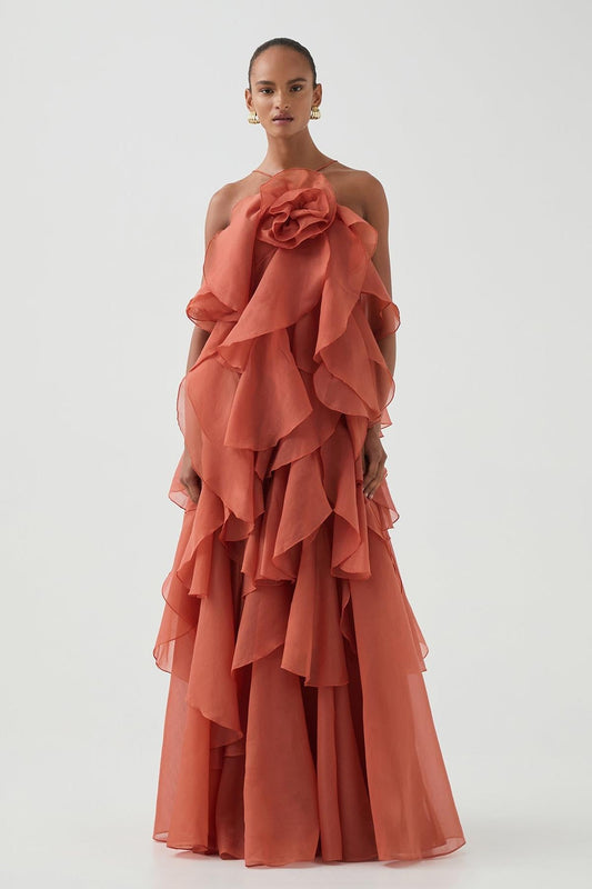 Amora™ Tartar Castle Stacks Maxi Dress