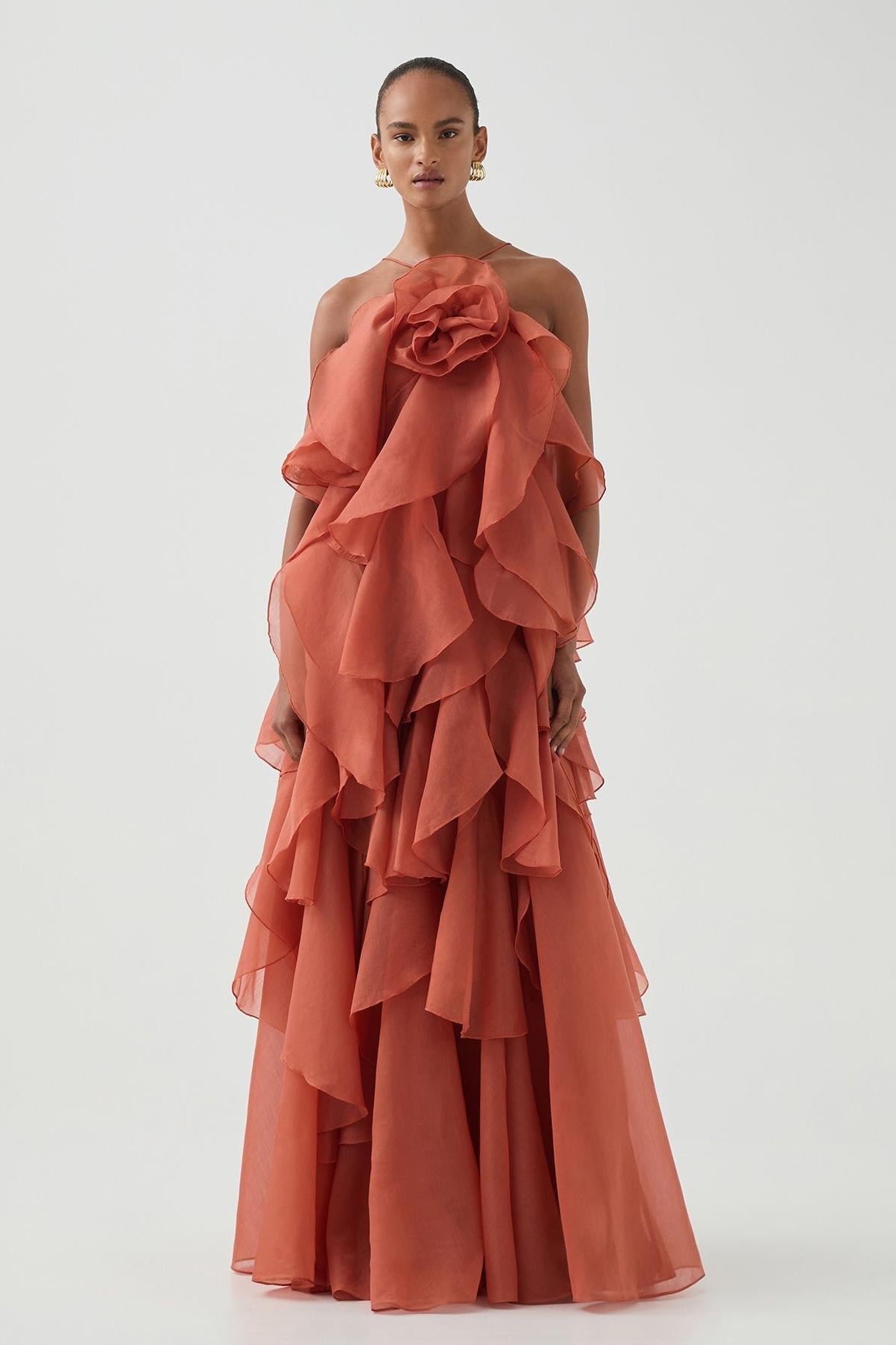 Amora™ Tartar Castle Stacks Maxi Dress