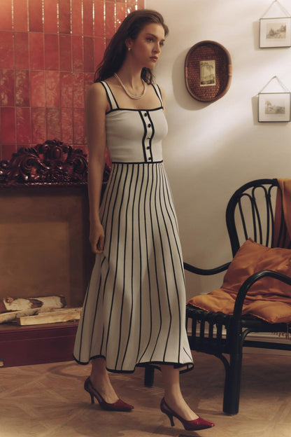 Amora™ Pag Örgü Cami Midi Elbise