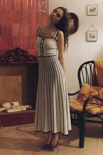 Amora™ Pag Örgü Cami Midi Elbise