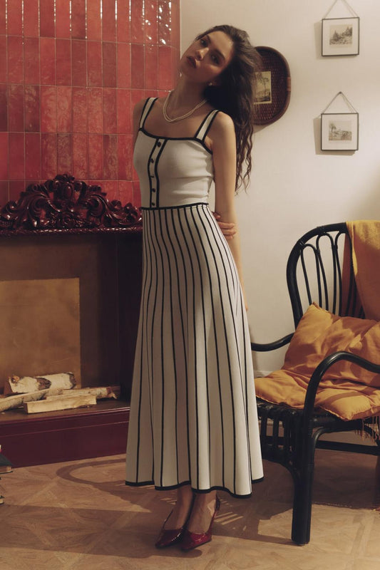 Amora™ Pag Örgü Cami Midi Elbise