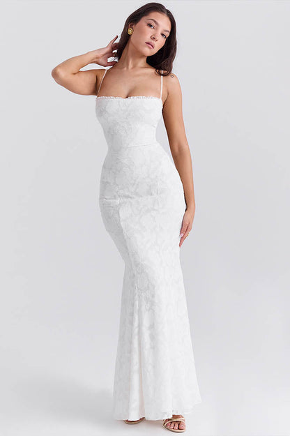 Amora™ Tied Allure – Backless Slim Dress
