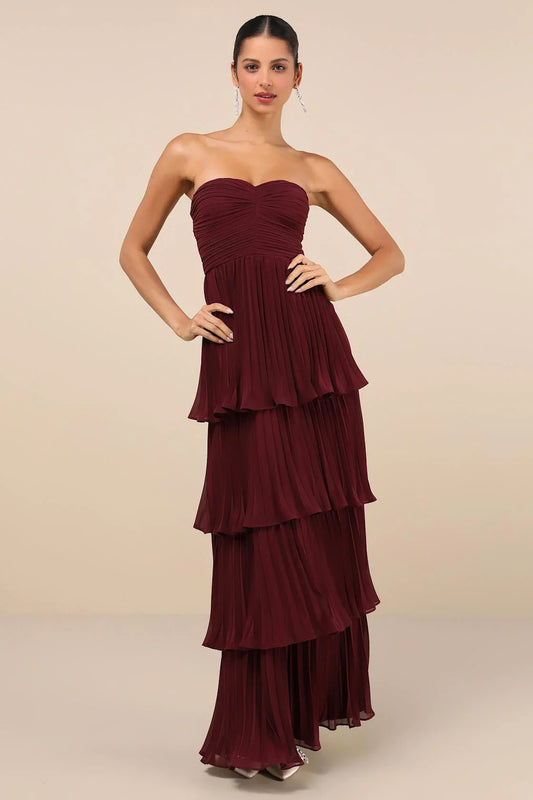 Amora™ Lucinda Tek Omuz Maxi Kayık Elbise