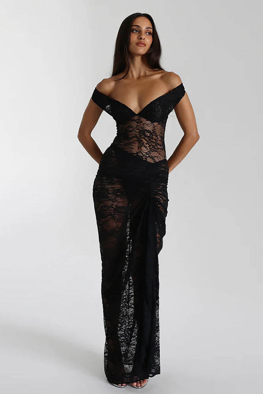 Amora™ Lace Whisper – Backless Skirt Ensemble