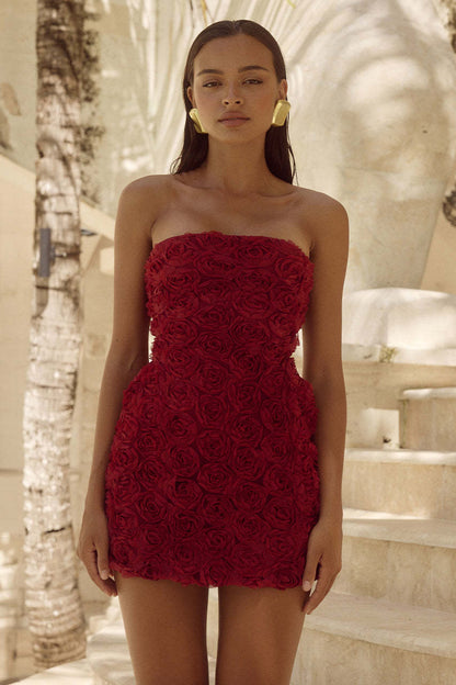 Amora™ Blossom Flame Midi Dress