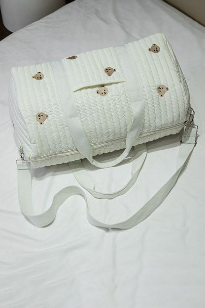 Amora™ Summer New Bear Embroidery Boston Bag