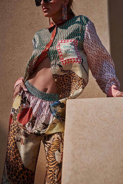 Amora™ Leopard Print Casual Set