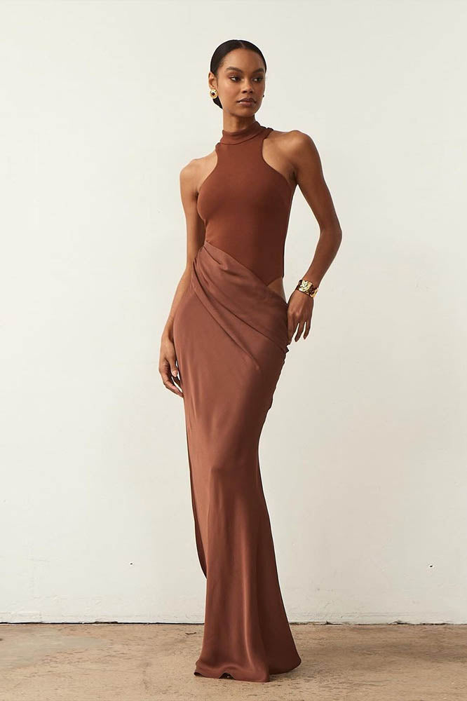 Amora™ Panelled Cutout Bodycon Dress