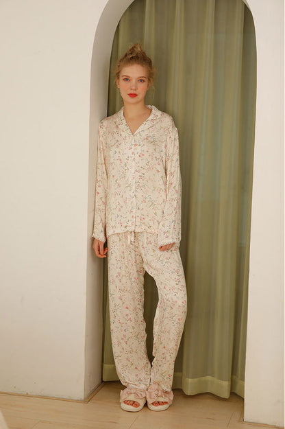 Amora™ Söğüt Yaprağı Çiçekli Pijama Takımı