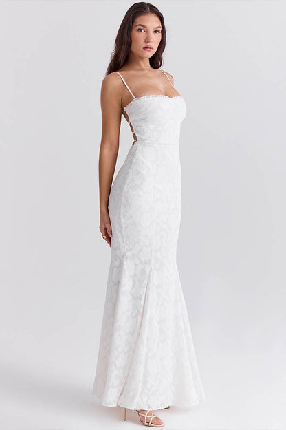 Amora™ Tied Allure – Backless Slim Dress