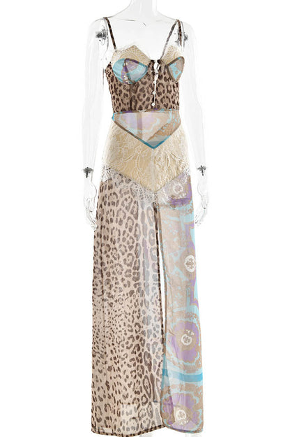 Amora™ Whispers of the Wild – Waist-Tied Maxi Dres