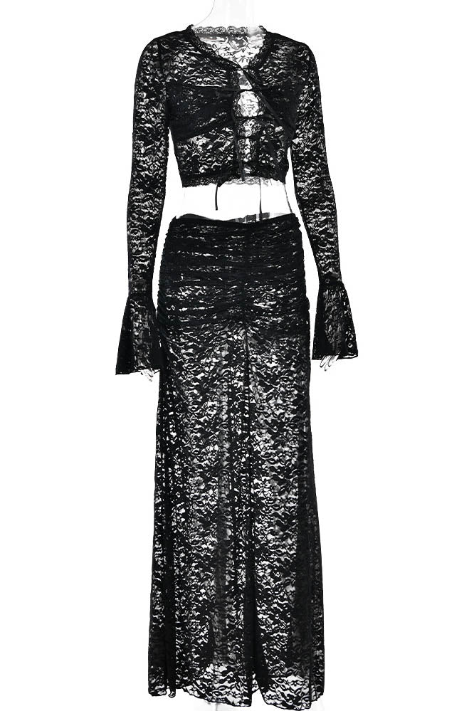 Amora™ Whispering Lace – Flare Skirt Set