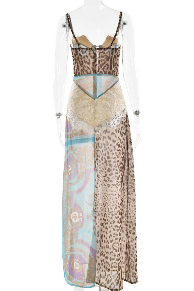 Amora™ Whispers of the Wild – Waist-Tied Maxi Dres