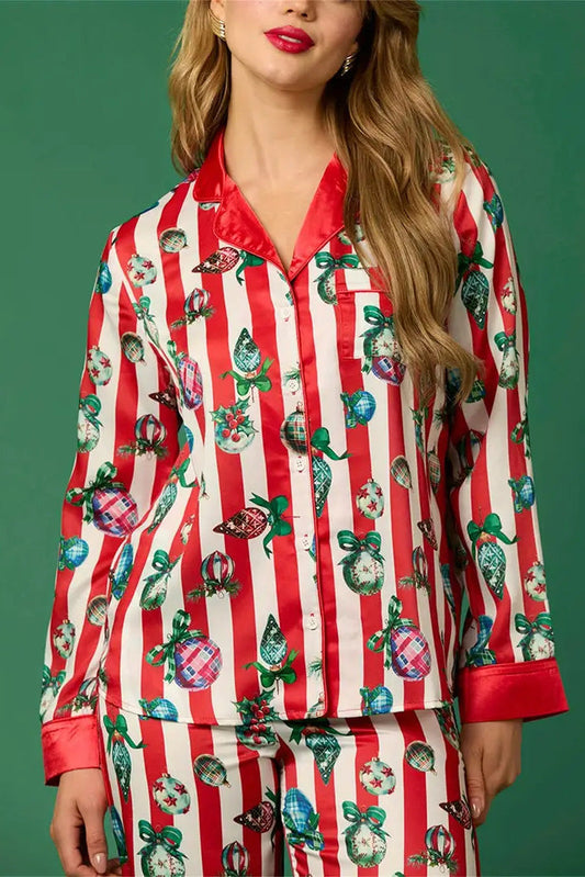 Amora™ Noel Festivali Çizgili Pijama Takımı
