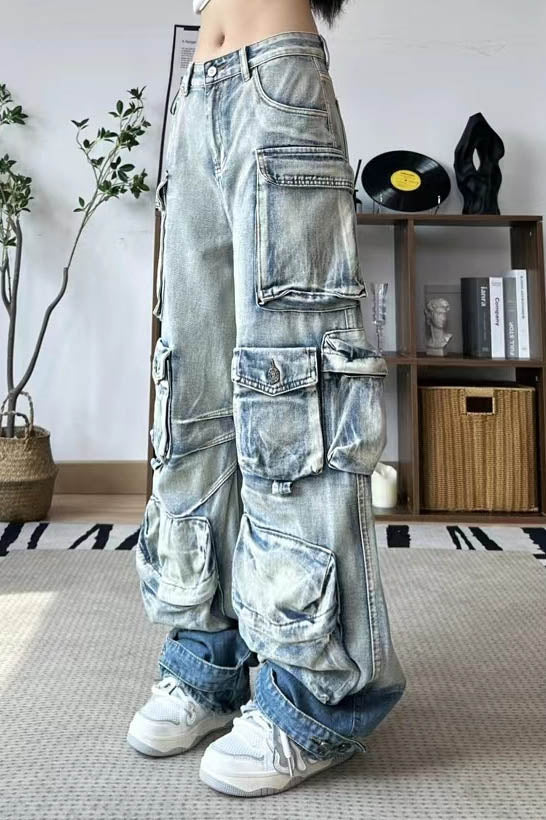 Amora™ Gradient Kargo Paraşütçü Jeanleri