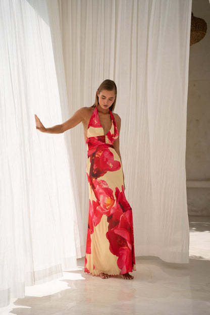 Amora™ Camoni Polka Dot Diary Maxi Dress