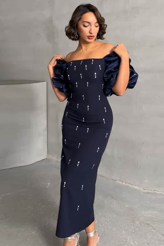Amora™ Echoes of the Past – Polka Dot Bodycon Dress