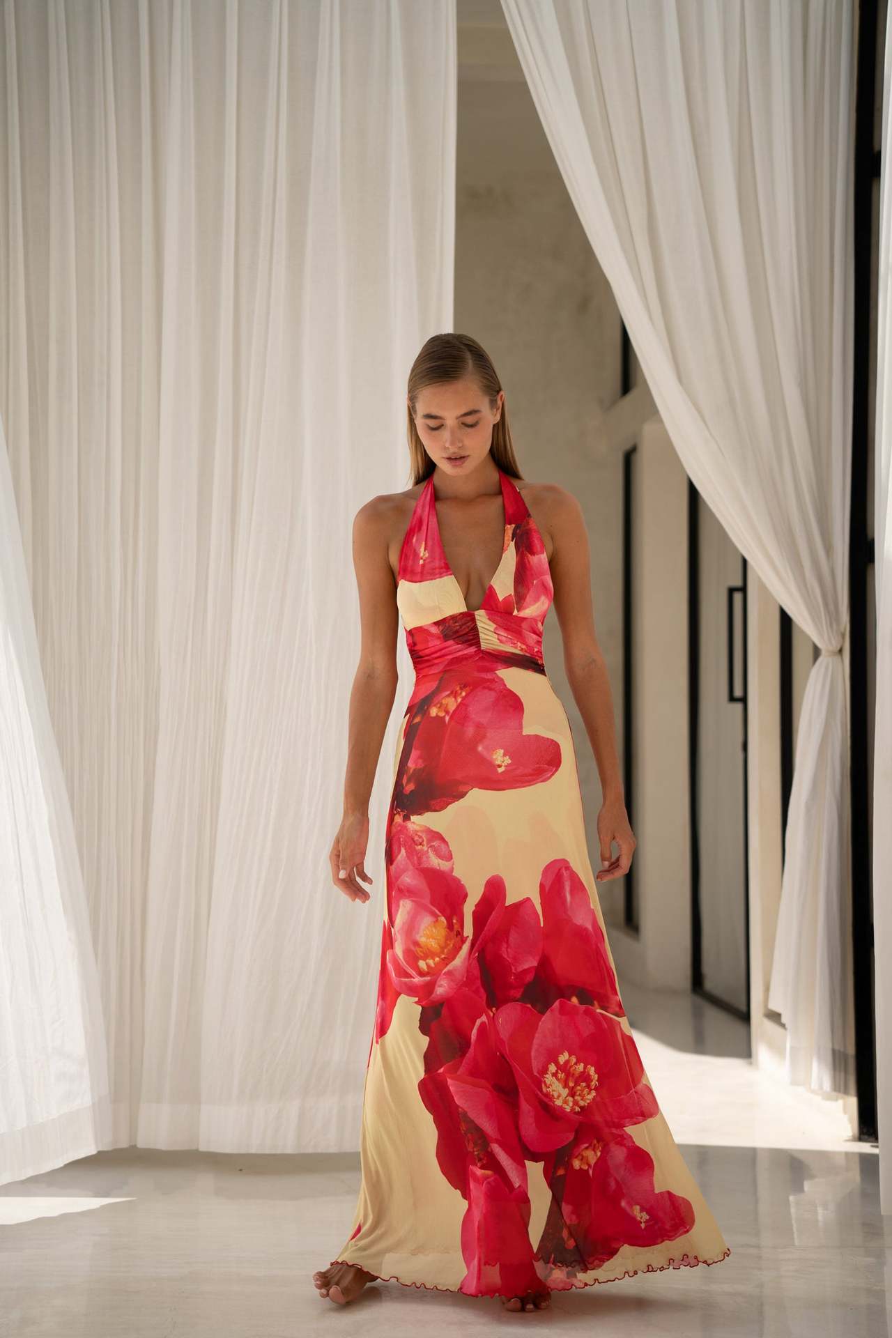 Amora™ Camoni Polka Dot Diary Maxi Dress