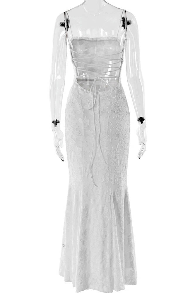 Amora™ Tied Allure – Backless Slim Dress