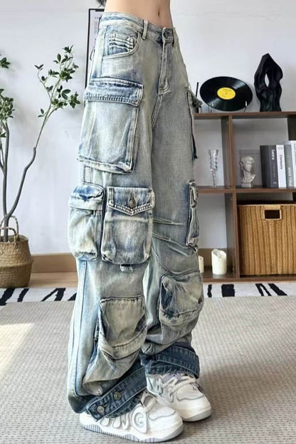 Amora™ Gradient Kargo Paraşütçü Jeanleri