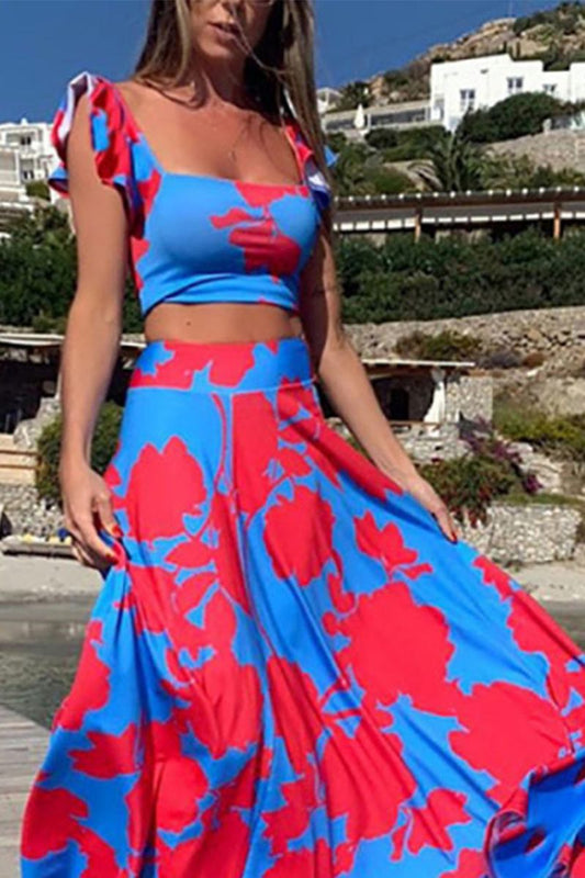 Amora™ Moda Baskı Seksi Salıncak Etek Seti