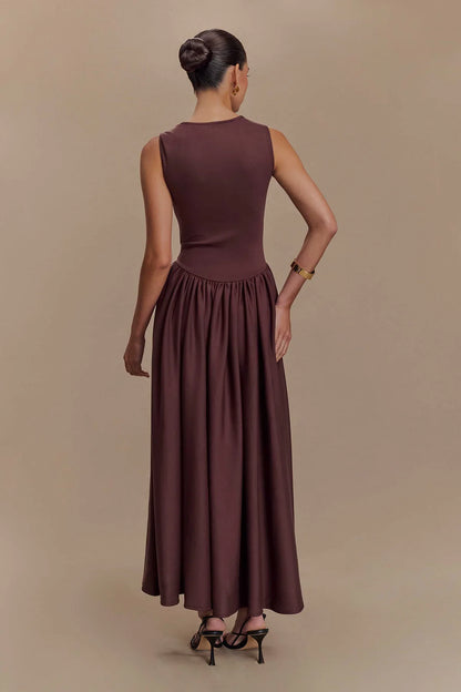 Amora™ Lucinda Tek Omuz Maxi Kayık Elbise