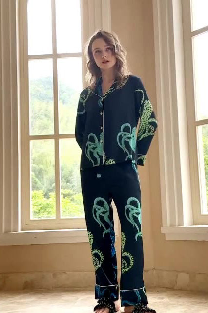 Amora™ Ahtapot Desenli Pijama Takımı