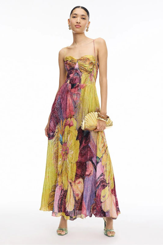 Amora™ Kiara Multicolored Ikat Print Maxi Dress