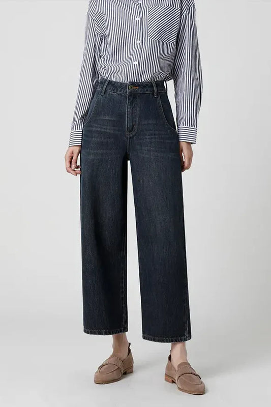 Amora™ Eski Para Vintage Düz Jeanler