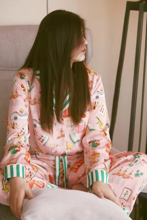 Amora™ Lüks Mahjong Kraliçe Pijama Seti