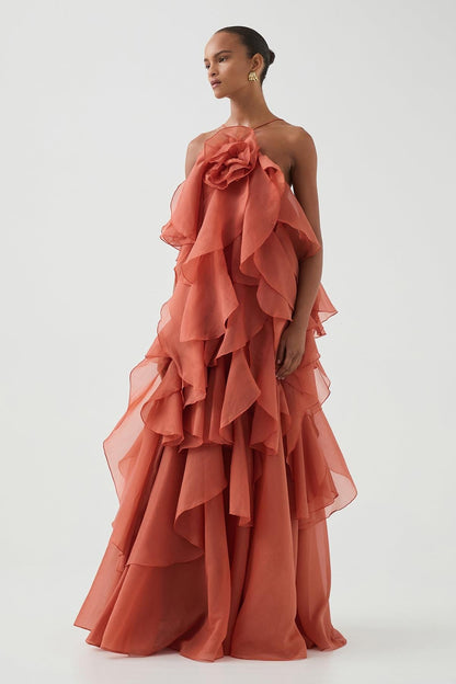 Amora™ Tartar Castle Stacks Maxi Dress