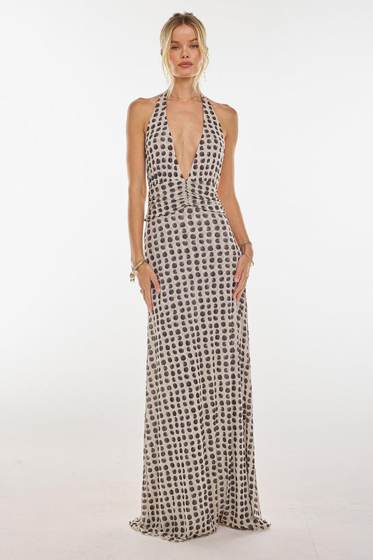 Amora™ Camoni Polka Dot Diary Maxi Dress
