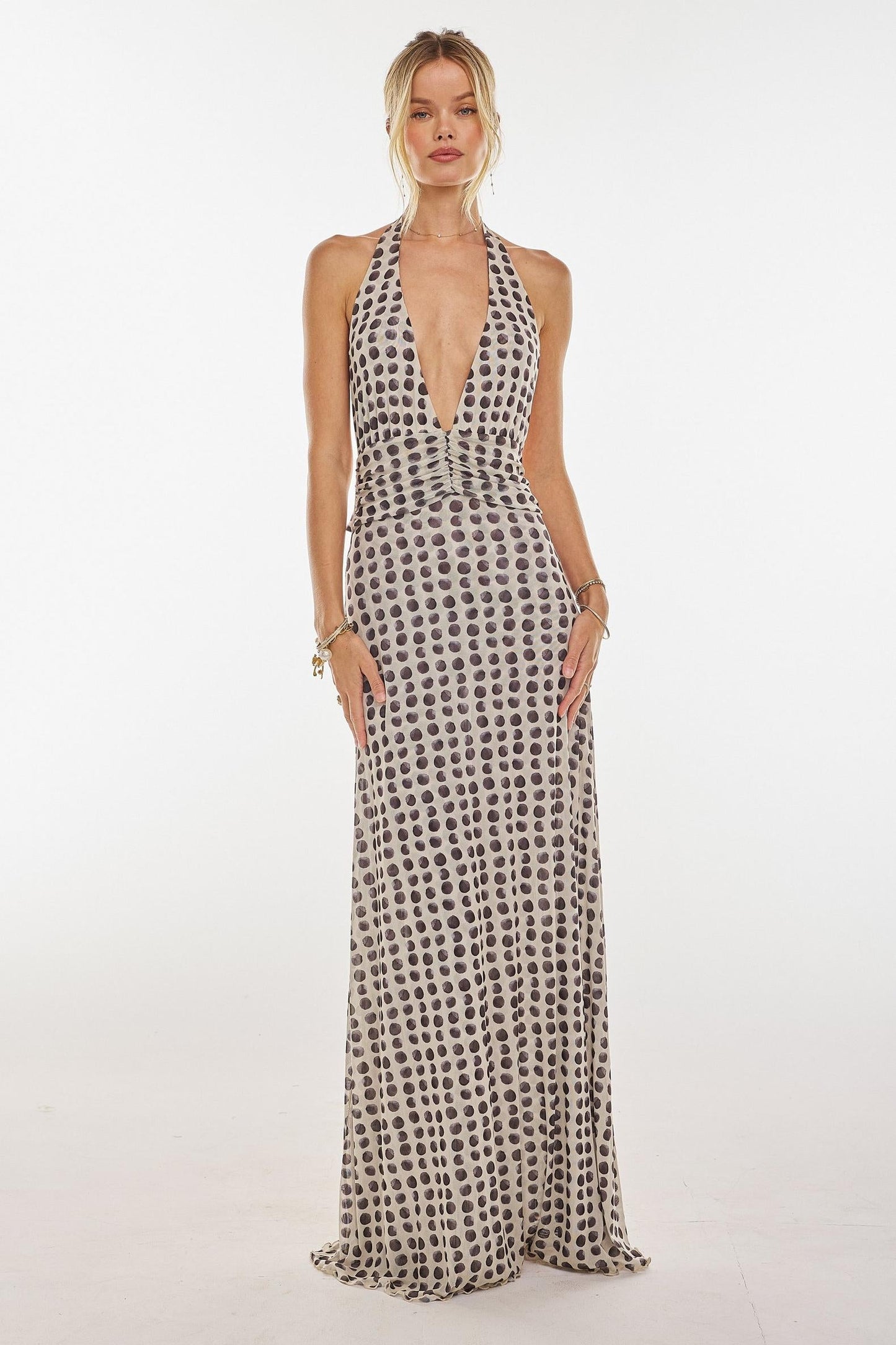 Amora™ Camoni Polka Dot Diary Maxi Dress