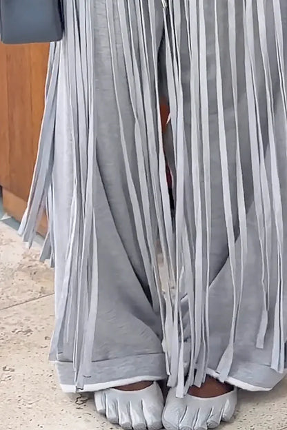 Amora™ Grey Loose Fringe Pants