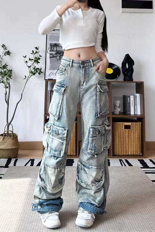 Amora™ Gradient Kargo Paraşütçü Jeanleri