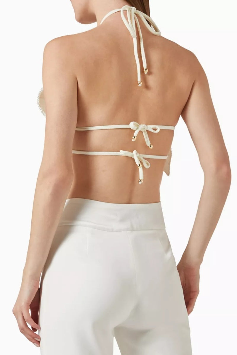 Amora™ Flowers Pearl Embellished Top