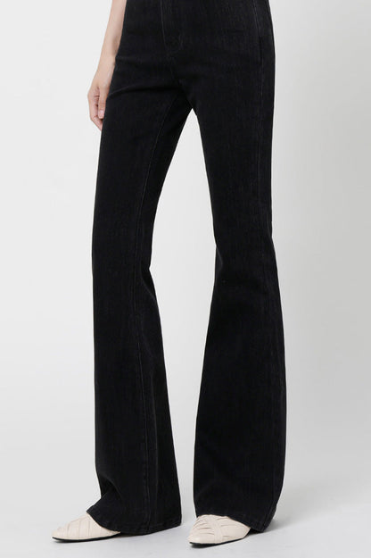 Amora™ Siyah Slim Flare Pantolon