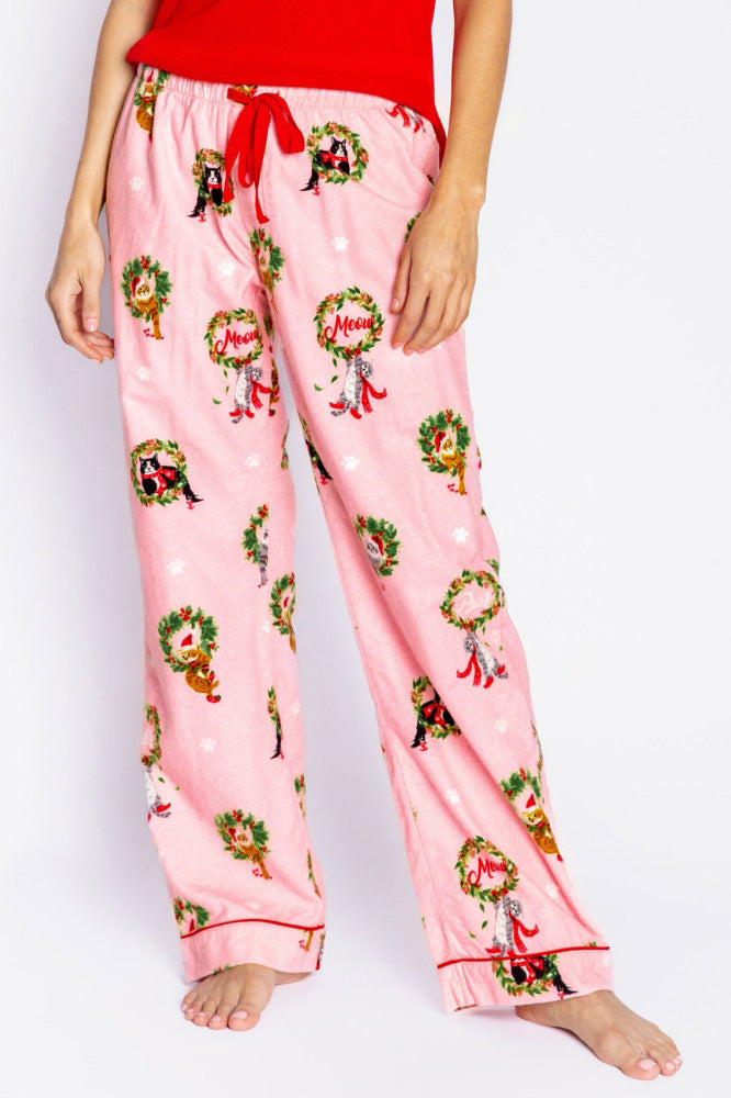 Amora™ Kedi Çiçeği Desenli Pijama Takımı
