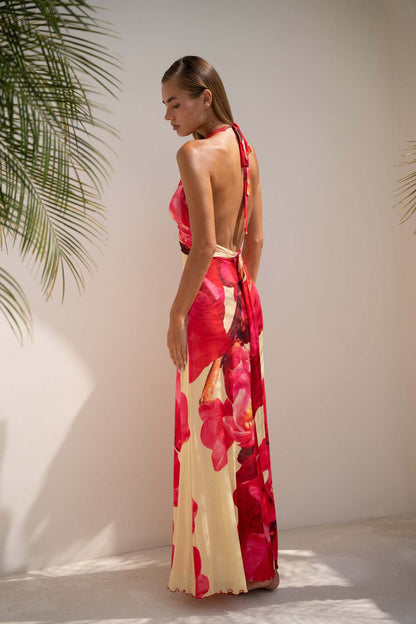 Amora™ Camoni Polka Dot Diary Maxi Dress