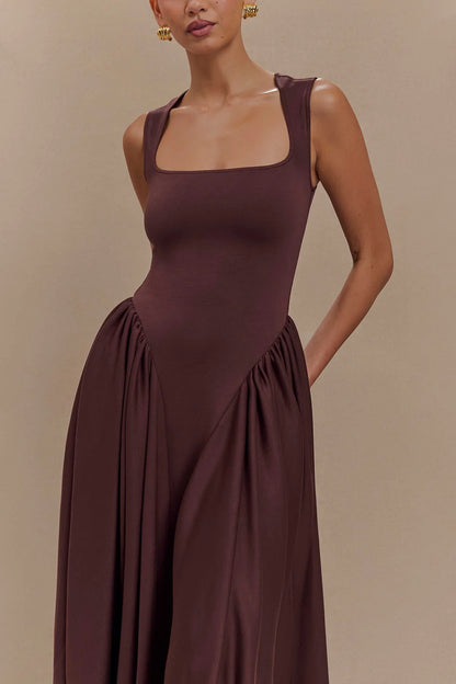 Amora™ Lucinda Tek Omuz Maxi Kayık Elbise