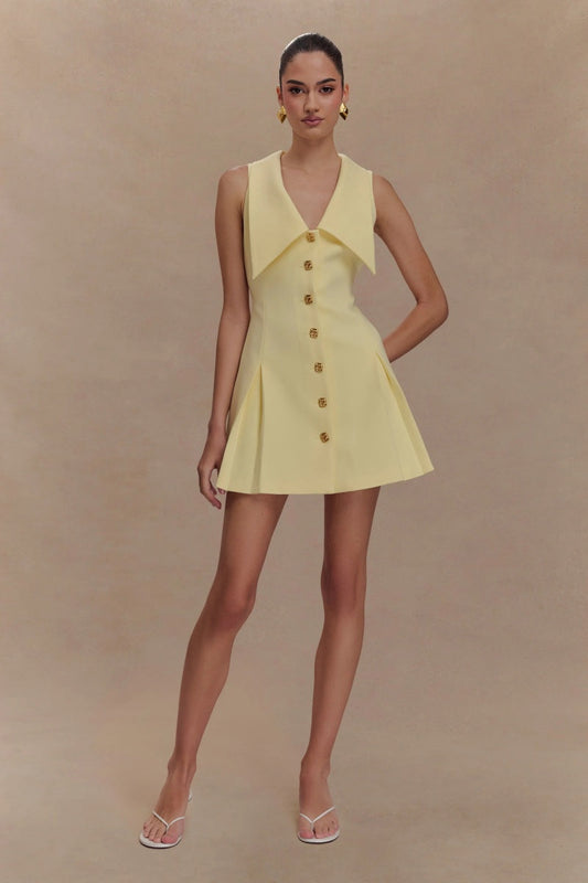 Amora™ Sleeveless Mini Dress - Lemon
