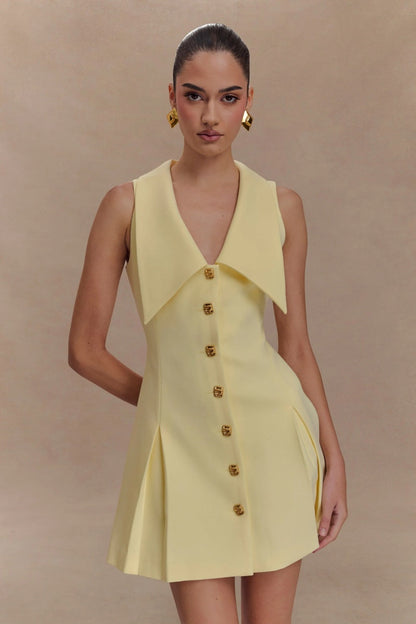 Amora™ Sleeveless Mini Dress - Lemon