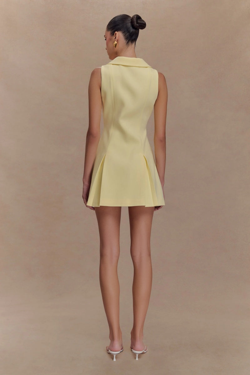 Amora™ Sleeveless Mini Dress - Lemon