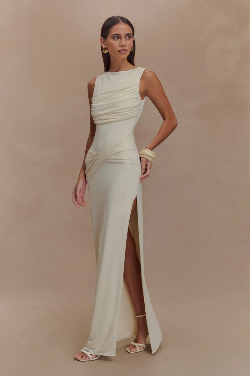 Amora™ Slinky Drape Maxi Dress