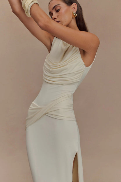Amora™ Slinky Drape Maxi Dress