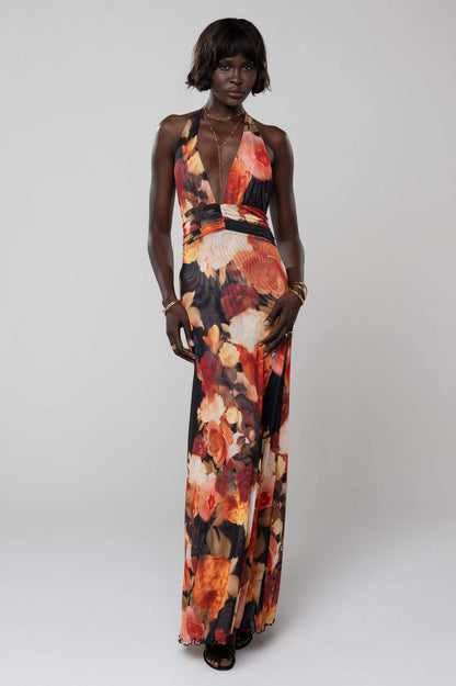 Amora™ Camoni Polka Dot Diary Maxi Dress