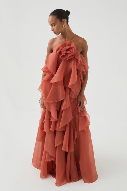 Amora™ Tartar Castle Stacks Maxi Dress