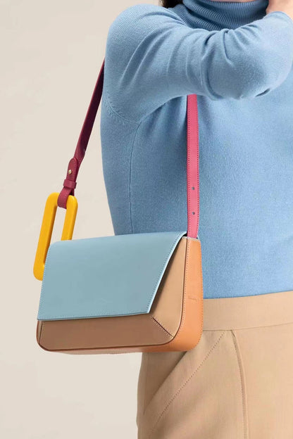 Amora™ Cute Style Trendy Color-Block Patchwork Bag