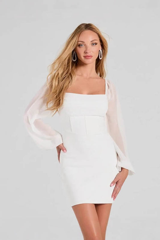 Amora™ Playful in White Mini Dress